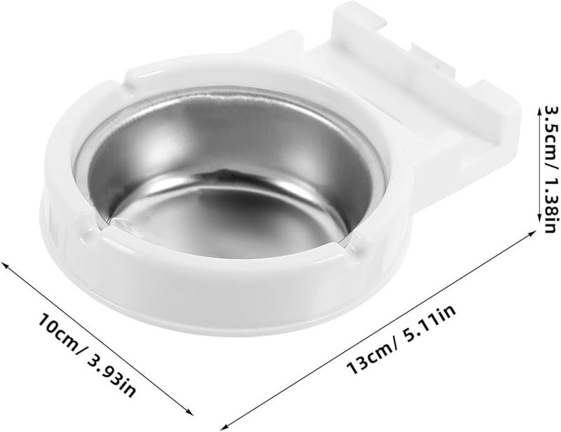 منفضة سجائر معلقة على الحائط باللون الأبيض مصنوعة من الفولاذ المقاوم للصدأ مع حاوية تخزين للاستخدام المنزلي أو في الحمام أو الاستخدام التجاري - Image 4